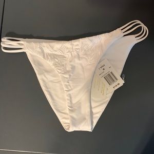 White l soace bikini bottom size medium